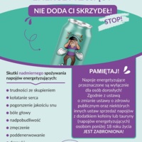 Plakat: Profilaktyka stosowania energy drinków (Dorośli)