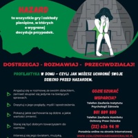 Plakat:  Hazard dostrzegaj rozmawiaj (Rodzice)