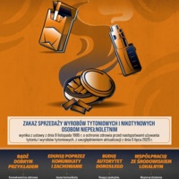 Plakat: E-papierosy i woreczki nikotynowe  (Sprzedawcy)