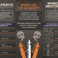Broszura:  E-papierosy i woreczki nikotynowe (Uczniowie)