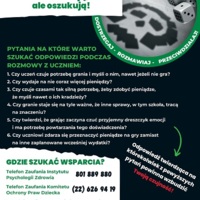 Plakat:  Hazard dostrzegaj rozmawiaj(Pedagodzy)