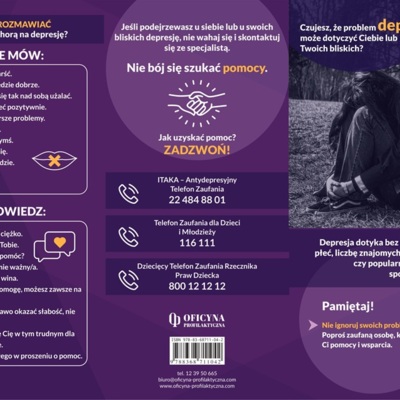 Broszura:  Depresja (Młodzież)