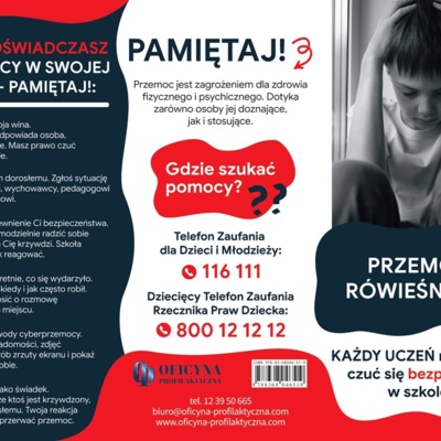 Broszura:  Przemoc Rówieśnicza Dzieci i Młodzież