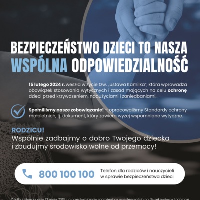 Plakat: Standardy ochrony małoletnich