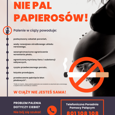 Plakat Ciąża i Papierosy