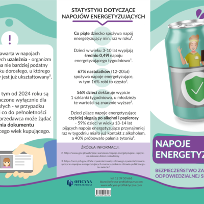 Broszura: profilaktyka stosowania energy drinków (sprzedawcy)