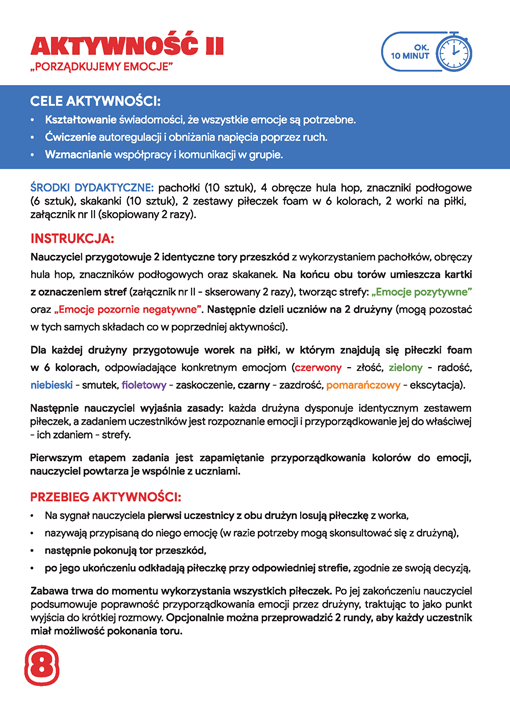 Scenariusz „SPORT W PROFILAKTYCE” 