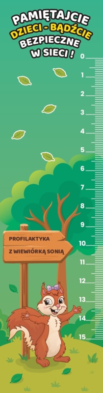 Zakładko - linijka do Książek Wiewiórka Sonia