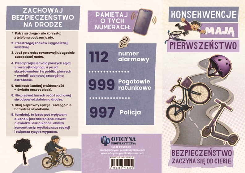 Broszura: Konsekwencje mają pierwszeństwo - bezpieczeństwo zaczyna się od Ciebie (młodzież)