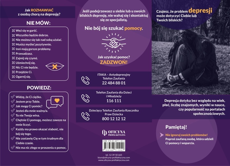 Broszura:  Depresja (Młodzież)