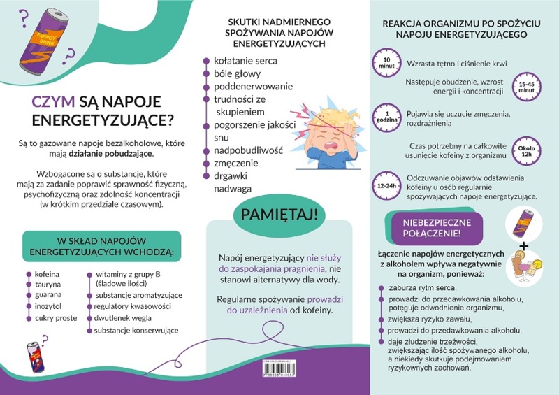 Broszura: Profilaktyka stosowania energy drinków (Dorośli)