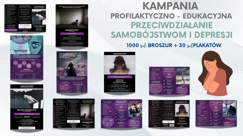 Kampania profilaktyczno-edukacyjna z zakresu przeciwdziałania samobójstwom i depresji.