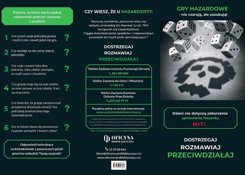 Broszura:  Hazard dostrzegaj rozmawiaj(Pedagodzy)