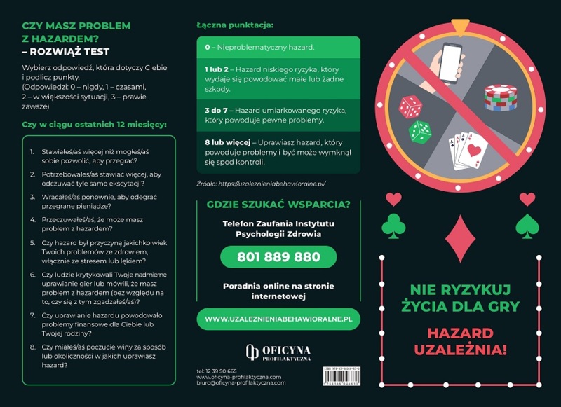 Broszura:  Hazard dostrzegaj rozmawiaj (Dorośli)