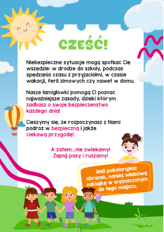 Kolorowanka Łamigłówka Profilaktyczna 